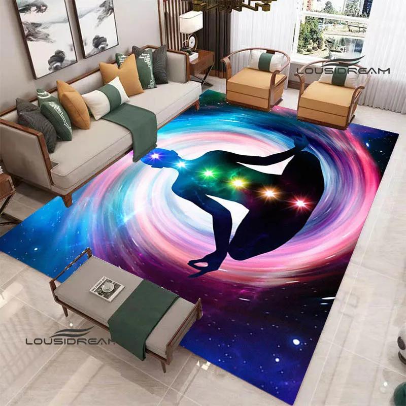 3D Chakra Printed Carpet Non-slip Carpet Door Mat Yoga Mat Bedroom Decoration Area Rug Bedroom Decor Birthday Gift