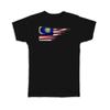 Gift T-Shirt : Malaysia Flag Malaysian Travel Expat Country Artistic
