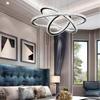 Crystal Chandelier Ceiling Hanging Lamp 3 Ring Mirror Living Room Cold
