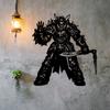 Warrior Iron Wall Art Medieval Sculpture Rust Resistant Home Garden Fence Decor Fantasy Gift for Fans 1pc