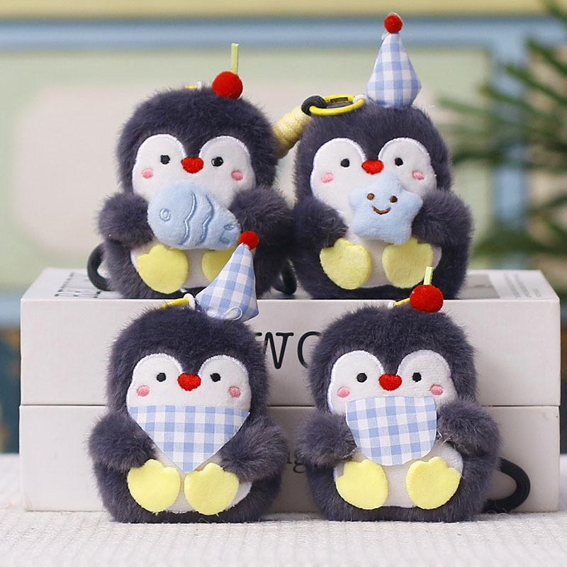 Cute Penguin Plush Keychain With Birthday Hat And Star Design For Kids And Teens Decor