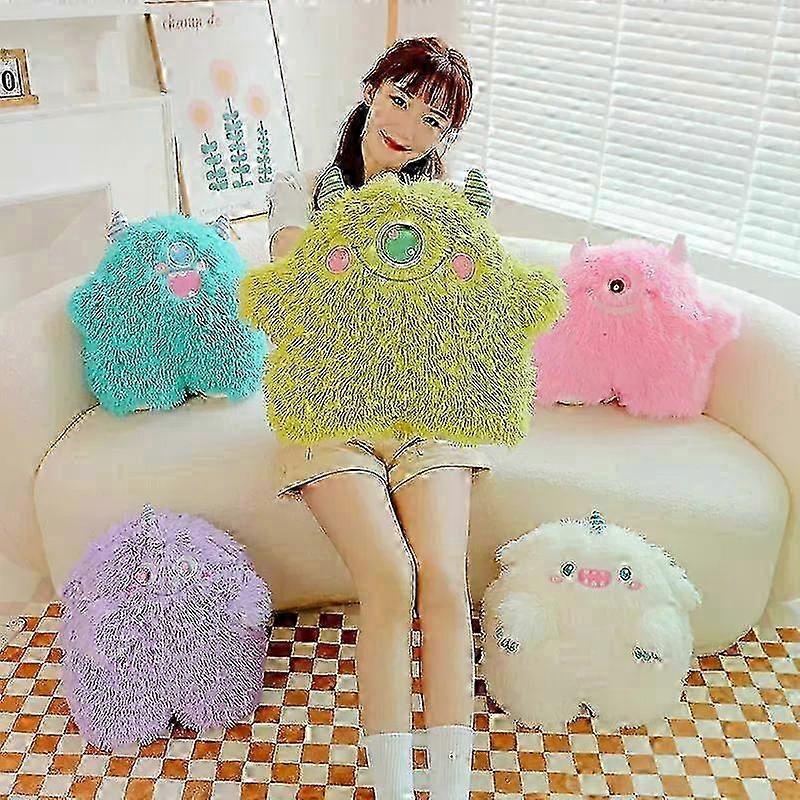 New Little Monster Plush Toy Cartoon Big Eye Monster Long Hair Doll Toy Birth Gift