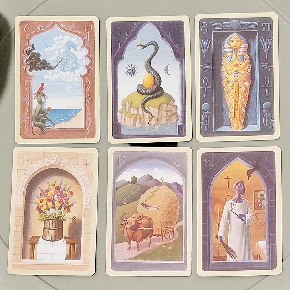 Mystical Lenormand Deck Printed On 350GSM Double-embossed Cardstock 9*6cm 36 Pcs Lenormand Cards