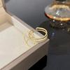 Double Plain Ring Ring Women's Ins Niche Design Open Ring Temperament Jewelry
