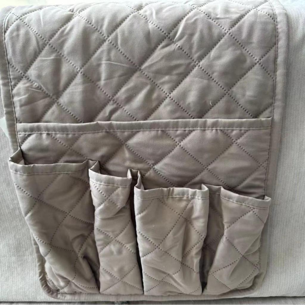 Multifunctional Sofa Armrest Organizer with Storage Pockets for Magazines and Remotes