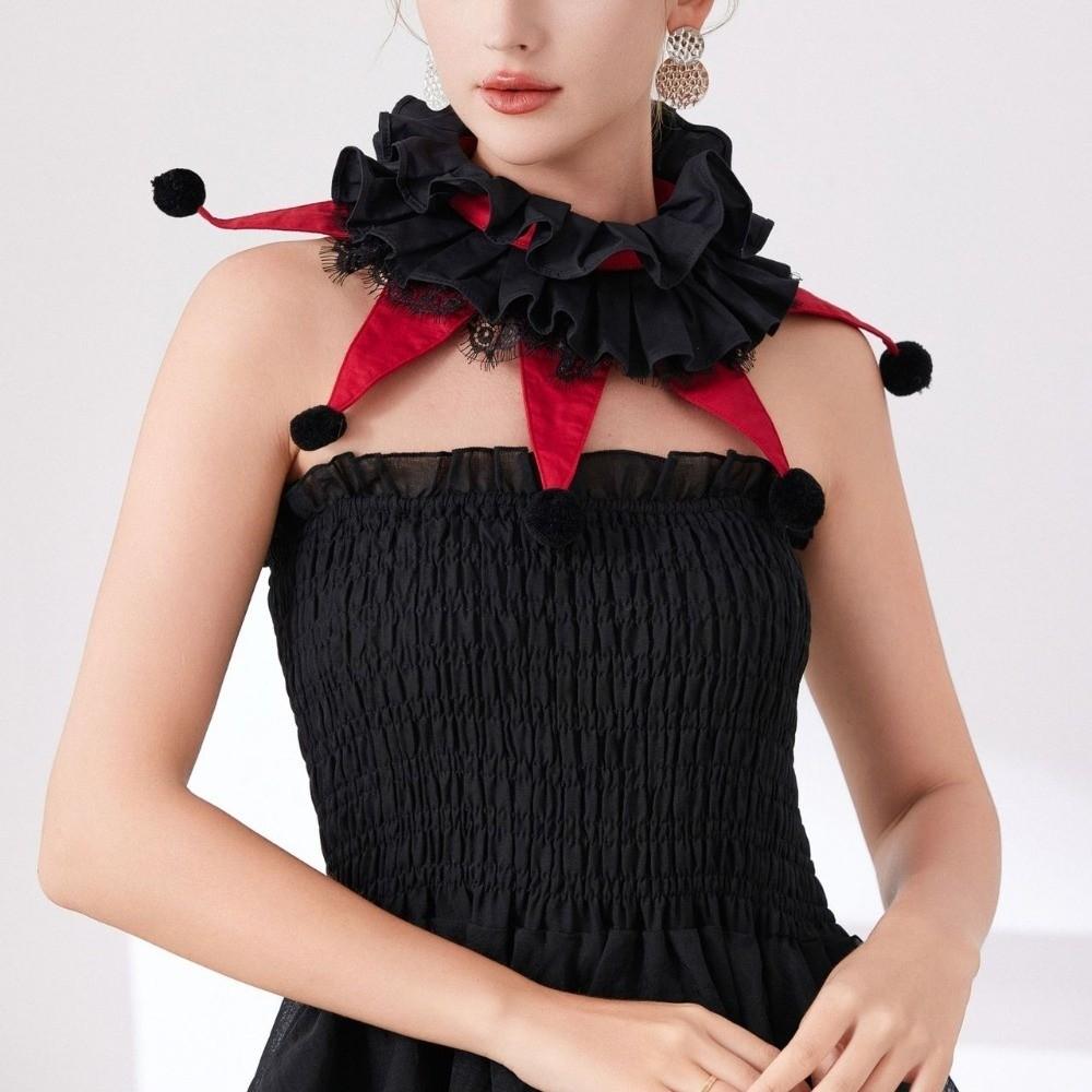 Retro Circus Clowns Ruff Collars Creative Butterfly Chocker Chic Bat False Collar Cosplay