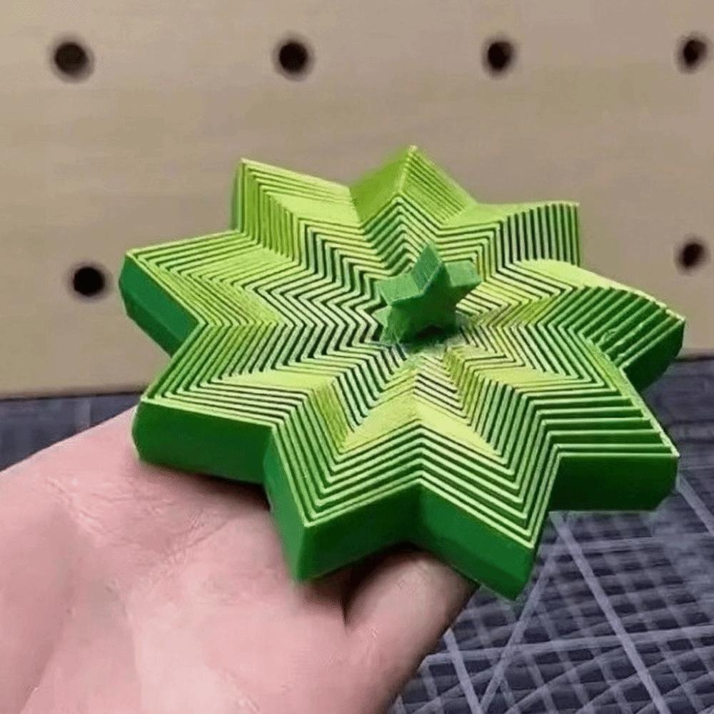 Spiral Octagonal Christmas Tree Spiral Toy 3D Printed Expanded Sensory Model Kid/ Adult