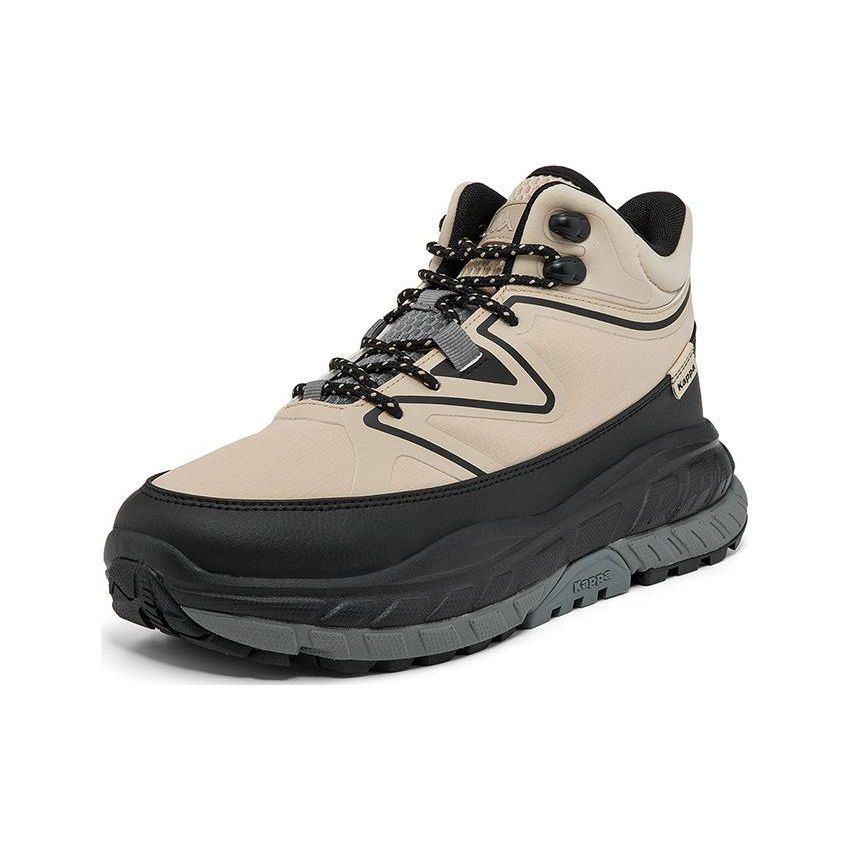 Kappa Trendy Comfortable Shock Absorbing Non-Slip Mid-Top Running Shoes Unisex Sneakers Beige Black K0BZ5MC14-648
