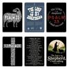 Psalm Christian Religious Bible Verse Quote The Lord Is My Shepherd Metal Plaque Printing Wall Decor Mural Tin Sign Poster