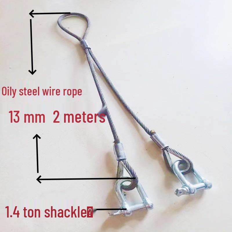 Vinç Bakım Riggingi için Kancalı İki Bacaklı Preslenmiş Tel Halat Sapan