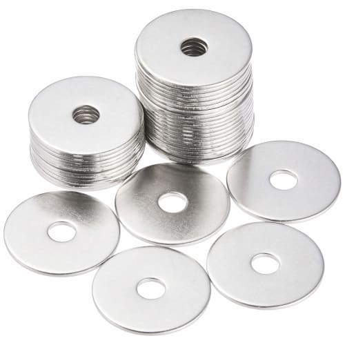 [M4 (4.5mm) Outer Diameter 20mm Thickness 1mm] SUS304 Stainless Steel Large Washers, Pack of 36