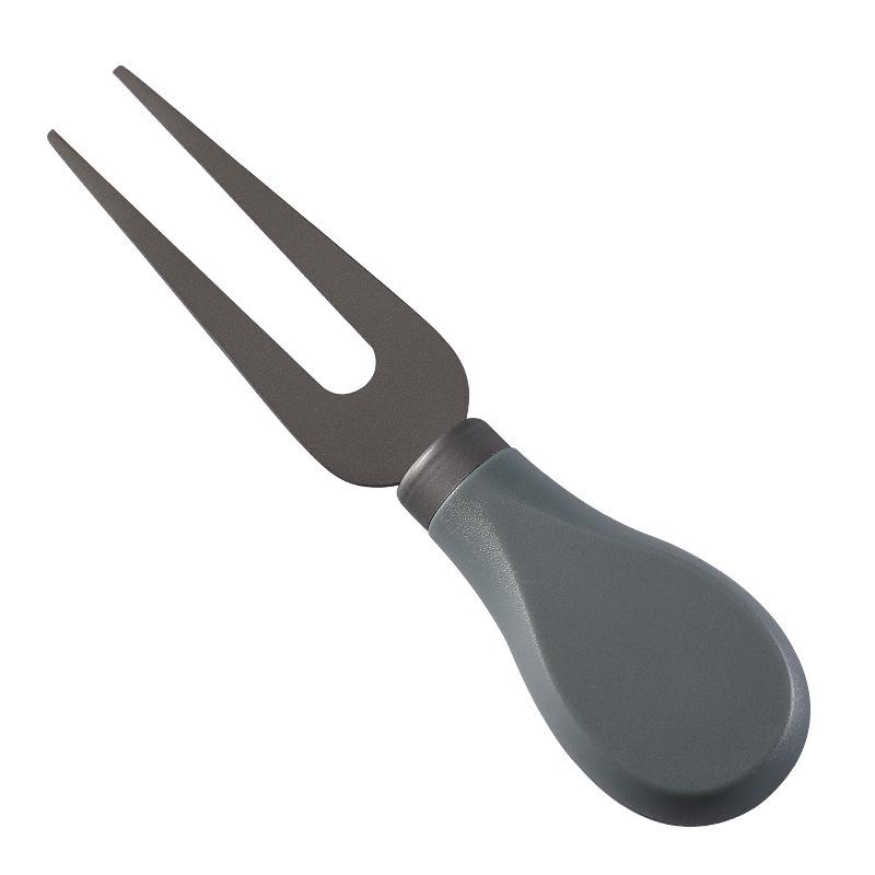 Stainless Steel Cheese Knife and Fork Set - 3-Piece for Western Cuisine