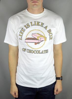 Maglietta Vintage Scatola di Cioccolatini Forrest Gump 1994 (Prodotto negli USA, Punto Singolo)
