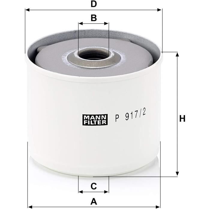 Original MANN-FILTER Filtre à Carburant P 917/2 X Jeu Avec Joint / Kit Joints – Pour Véhicule Utilitaire