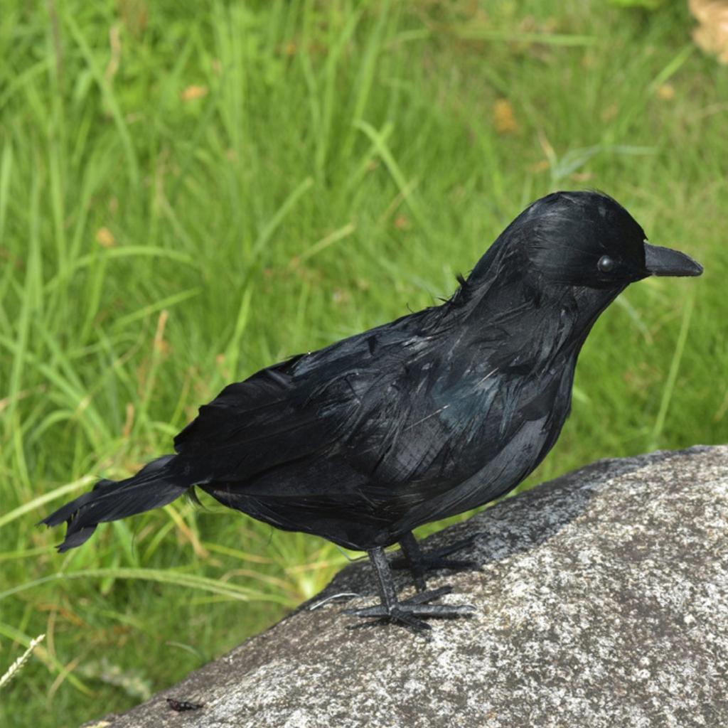 Simulated Feather Crow Halloween Party Supplies Decoration Photography Scene Props Feather Crow Decoration