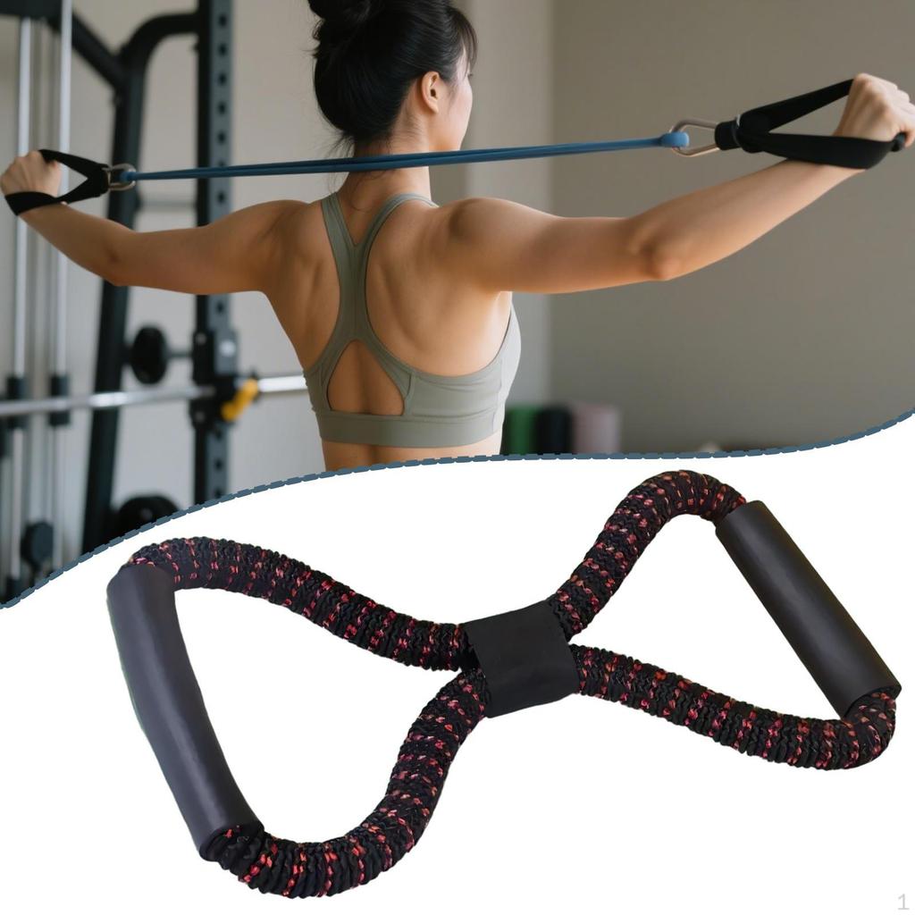 8 Shape Resistance Band Arm Exerciser Foot Leg Hand Stretcher for Men Women Fitness Pull Rope