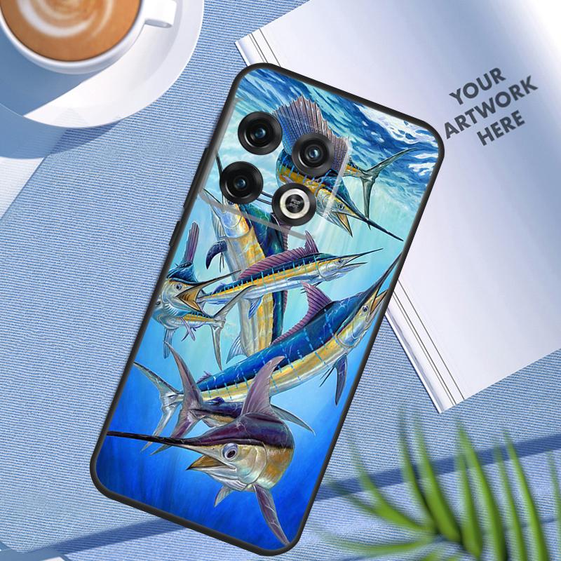 Fishing Gear Fish Case For OnePlus 12 11 12R 10 9 Pro 10R 9R 8T 10T Nord 2 2T CE 3 Lite CE4 N10 N20 N30 Cover