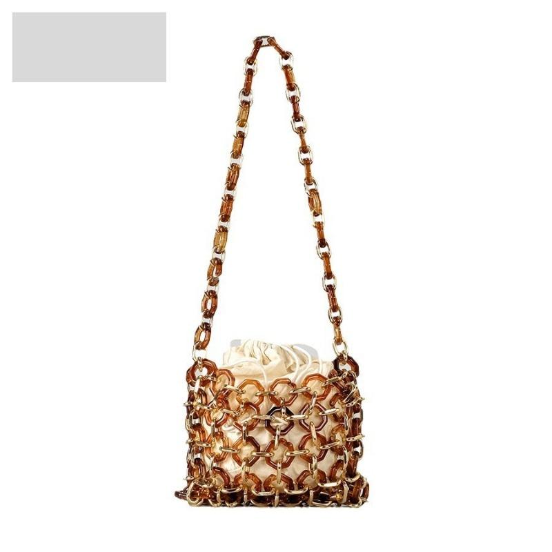 Τσάντα Χειρός Ακρυλικού Δαχτυλιδιού Εξειδικευμένου Σχεδιασμού Πλεκτή με το Χέρι Διάτρητη Τσάντα Ώμου Γυναικεία Τσάντα Crossbody με Κορδόνι