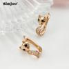 SIMJOO Fashion Cute Cat Fox Zircon Lady Ear Buckles