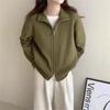 Cardigan Giacca Maglione Coreano con Doppia Cerniera da Donna, Nuovo Stile Autunno e Inverno, Stile Casual, Top Maglione Lavorato a Maglia a Tinta Unita Morbido e Ampio