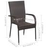 VidaXL Ensemble de Salle à Manger de Jardin 7 pcs Table et Chaises de Repas de Patio Mobilier à Dîner de Terrasse Salon de Jardin