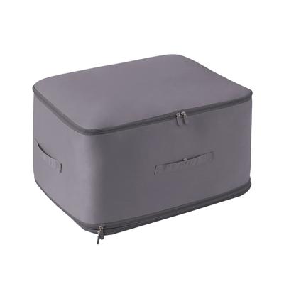 Quilt Storage Bag Duvet Holder Bag Large Capacity Blanket Storage Container with Sturdy Handle Dual Zipper for Bedroom Wardrobe