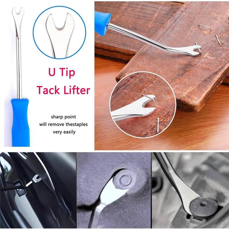 Nail Remover Tool With Staple Puller, Nail Puller Pliers Tack Remover 5Pcs Upholstery Staples Tool For Furniture Projects