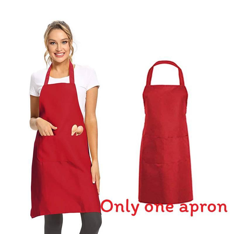 Moderner Polyester-Schürze mit einfarbigem Design für Restaurant- und Küchengebrauch