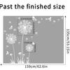 DIY White Dandelion Wall Sticker Decals Waterproof Decorative Peel and Paste Butterflies Flying for Sofa Backdrop Accessory