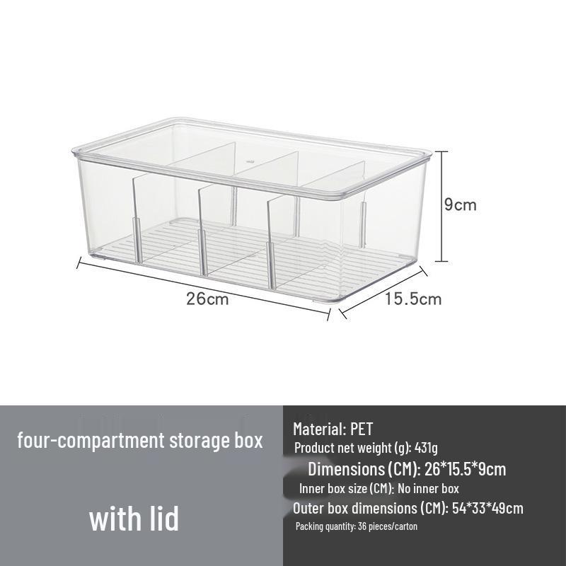 Food-Grade Transparent Refrigerator Storage Box – Large Capacity for Kitchen Organizing