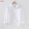 Men's Summer Linen Sun Protection Shirt Jacket - Thin, Long-Sleeved, Cotton/Linen Blend, Casual Outerwear Top
