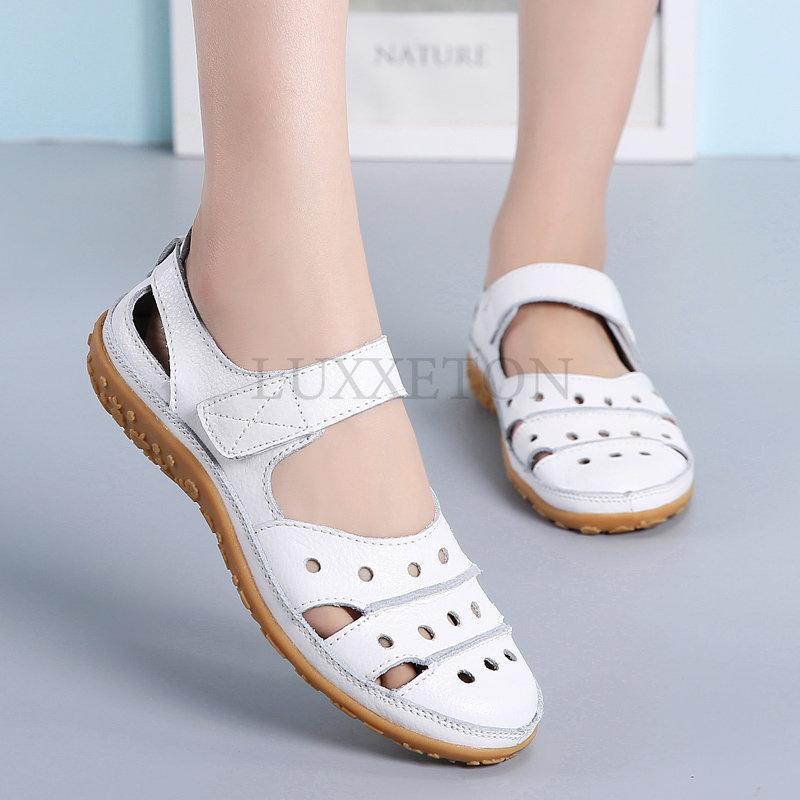 Women Sandals Leather Comfortable Beach Outdoor Women Shoes New Fashion Ladies Casual Outdoor Female Sneakers Large Size 35-42