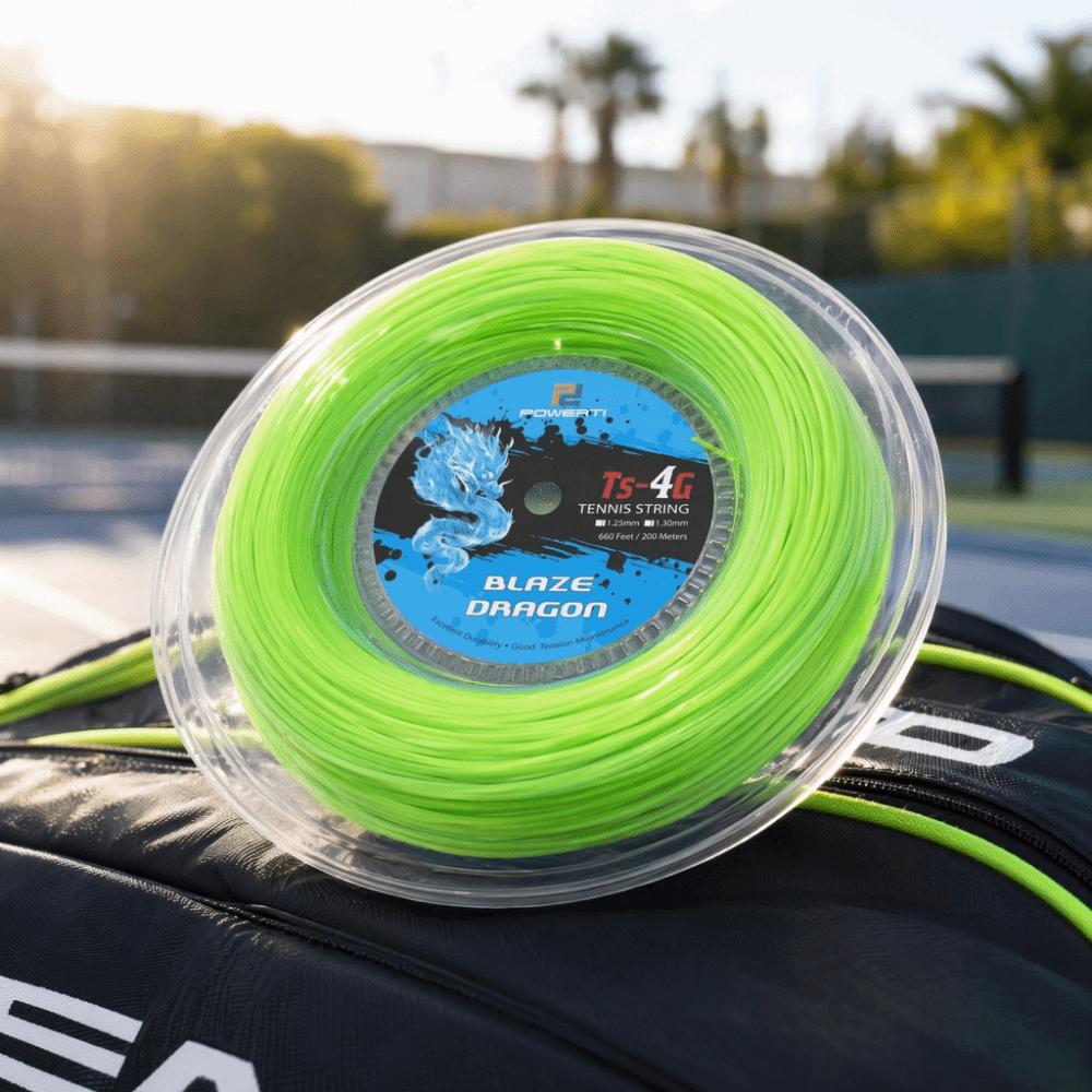 Smooth Racquet String Polyester Neon Green Tennis String Bulk Spool Tennis String  Practice Play