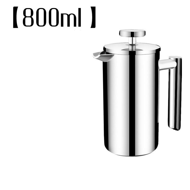 1000 ml Nerezová ocel 304 dvouvrstvá french press konvice na kávu větší kapacita Ruční kávovar