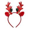 Sequins Plush Mushroom Bell Korean Style Hairbands Women Hair Hoops Elk Antler Christmas Headbands