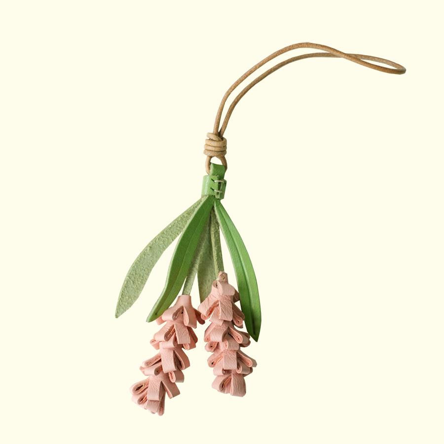 Rindsleder Lavendel Anhänger für Damenhandtasche Mode Schlüsselanhänger Langlebig Exquisite Verarbeitung Taschenanhänger Taschenzubehör