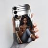 For Samsung Galaxy A26 A36 A56 5G Casing New Design 2024 Heart Printed Black Matte Soft Silicone Protective Cover Case