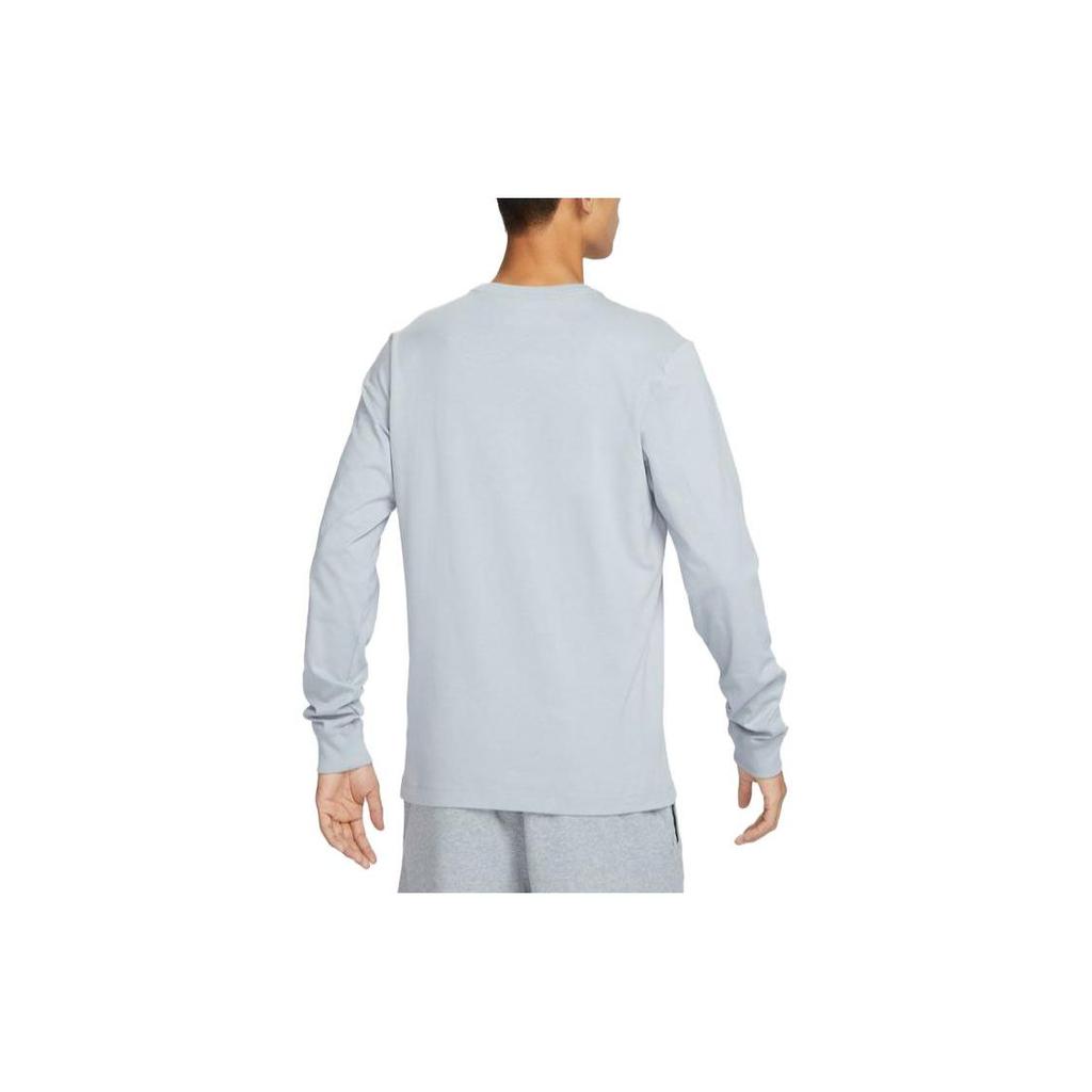 Nike Letter Round Neck Casual Long Sleeve T-Shirt Men Tops Gray FN0802-077