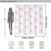 Pink Bows with Dots Shower Curtain - Romantic Whimsical Design, Polyester Fabric,12 Hooks,Fashion Theme Bathroom Decor