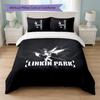 Linkin Park Print 3Pcs Bedding Set Duvet Cover With Two Pillowcases Soft Bed Linen For Household Bedroom