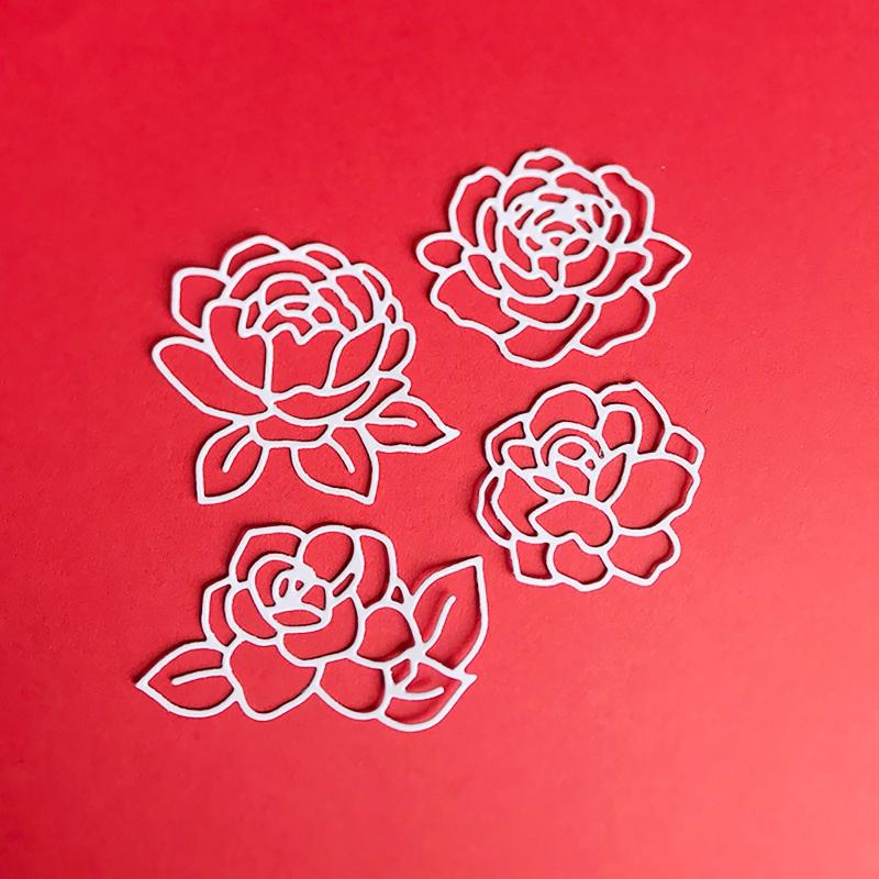 Rose Flower Metal Cutting Dies Handmade Crafts DIY Scrapbooking Embossing Supplies for Children Kids Girls Boys