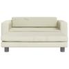 Kids Sofa with Footstool Cream 100x50x30 Cm Velvet