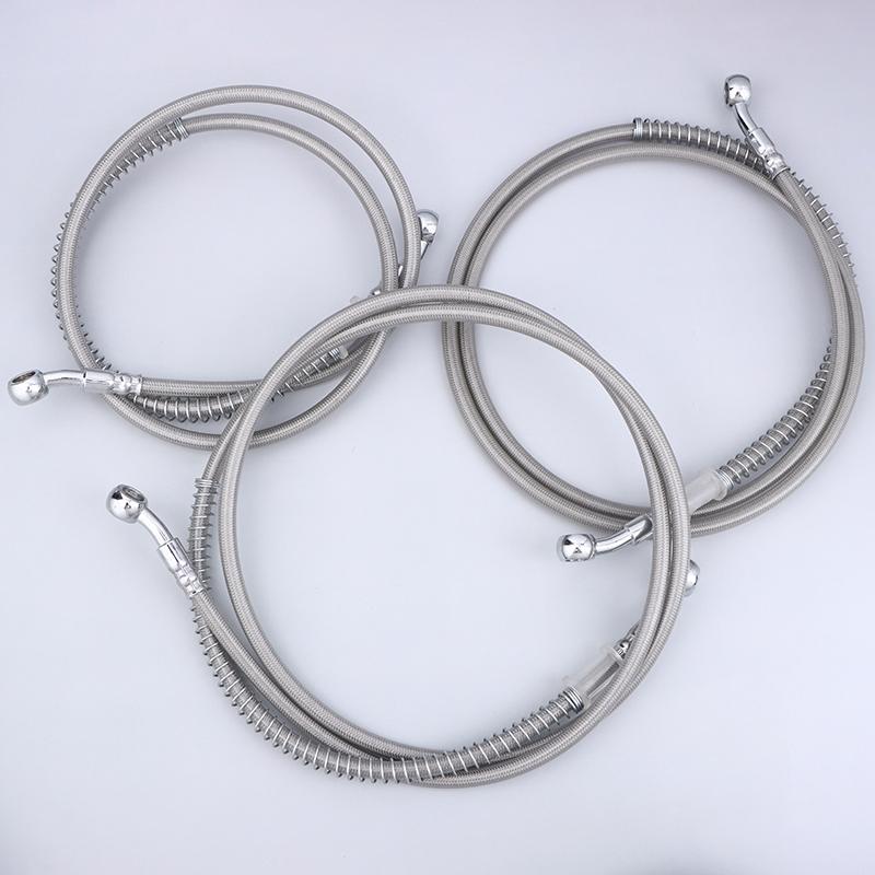 50-200Cm Motorcycle Brake Oil Hose Brake Line Universal Motorbike Stainless Steel Braided Pipeline Modification Parts