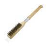 Heat Resistant Steel Bristles Cleaning Brush with Scraper and Removable Head For Pizza Oven Grill Stone Daily Cleaning