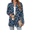 Women's Christmas Printed Lightweight Cardigan Long Sleeved Casual Loose Thin Fit With Pockets Cardigan Jacket