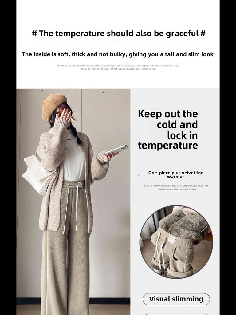 Dámské manšestrové kalhoty s širokými nohavicemi - Dostupné se sametovou podšívkou nebo bez ní, tyto silné, hřejivé kalhoty jsou ideální na podzim a zimu.