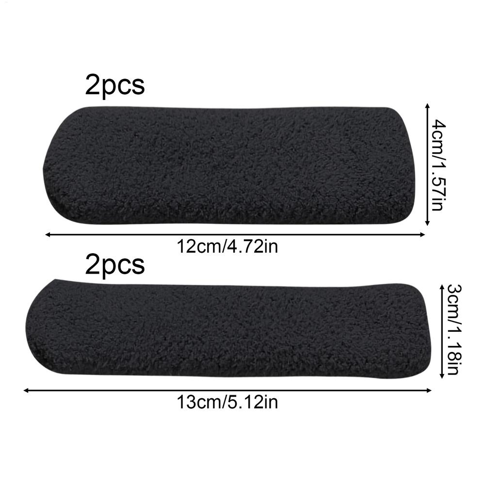 Motorcycle Handle Grip Covers Soft Stretchable Plush Cycling Handlebar Brake Lever Cover Set Handlebar Cover Coldproof Warm Pad