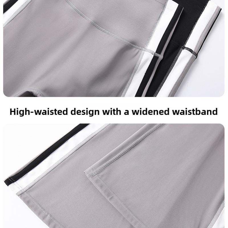Black Flared Pants for Women Spring New High Waist Outer Wear Hip Lift Naked Feel Sports Flared Pants Yoga Long Pants Slimming