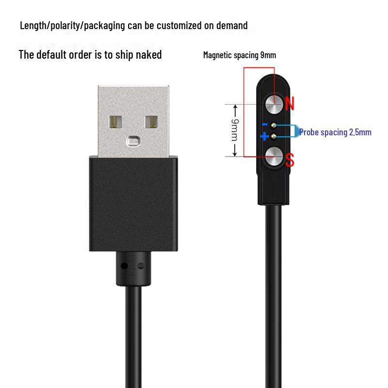 Smartwatch Charging Cable: 4P2P Pin, 2/4 Core, Magnetic Charger