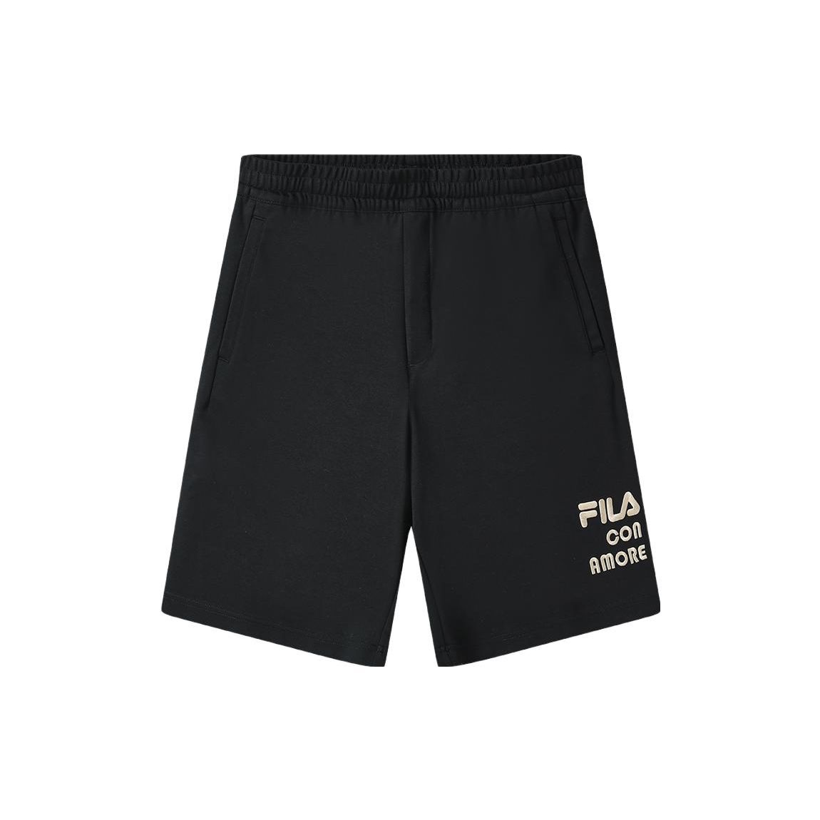 FILA Logo Print Knitted Shorts Men shorts Black F11M329605FBK M